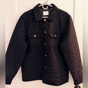Billy Reid Black Quilted Shirt Jacket